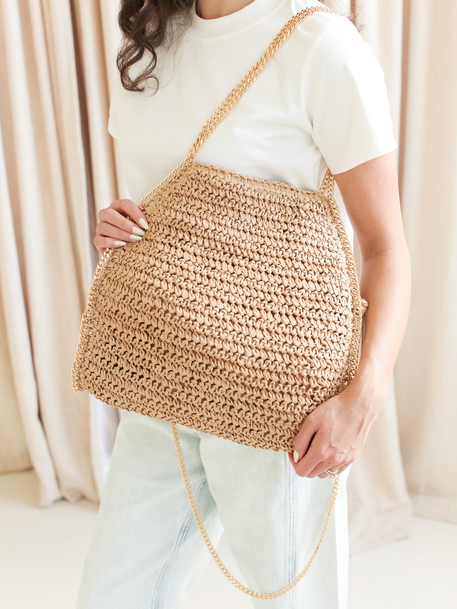 Brooke Brown Woven Bag